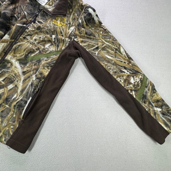 Realtree Max-5 Camouflage Jacket Men's Medium Long Sleeve Fleece Full Zip - Picture 7 of 8